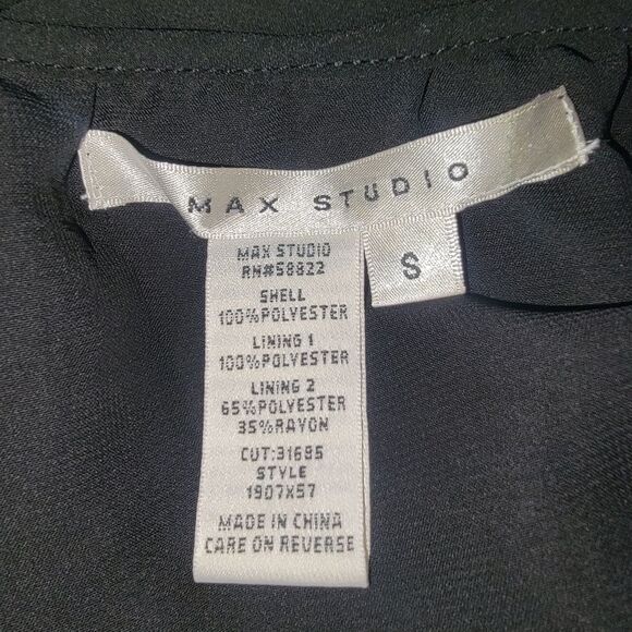 Max Studio Black Sheer Chiffon black dress size Small - Picture 7 of 7